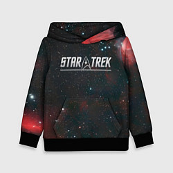 Толстовка-худи детская Startrek iron logo and space, цвет: 3D-черный