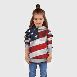 Толстовка-худи детская США USA, цвет: 3D-меланж — фото 2