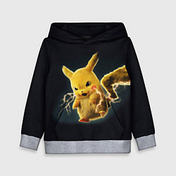 Толстовка-худи детская Pikachu Pika Pika, цвет: 3D-меланж