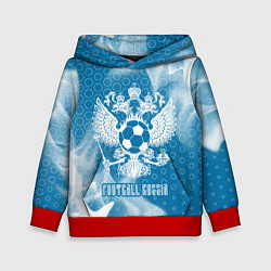 Толстовка-худи детская FOOTBALL RUSSIA Футбол, цвет: 3D-красный