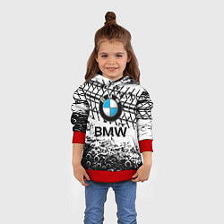 Толстовка-худи детская BMW, цвет: 3D-красный — фото 2