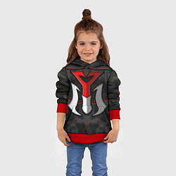 Толстовка-худи детская YOUNG MAGIC, цвет: 3D-красный — фото 2