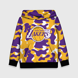 Толстовка-худи детская LA LAKERS ЛЕЙКЕРС, цвет: 3D-черный