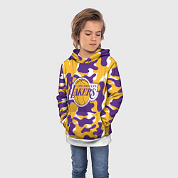 Толстовка-худи детская LA LAKERS ЛЕЙКЕРС, цвет: 3D-белый — фото 2