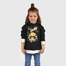 Толстовка-худи детская Bendy And The Ink Machine, цвет: 3D-белый — фото 2