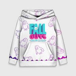 Толстовка-худи детская Fall Guys, цвет: 3D-белый