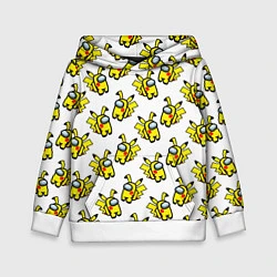Толстовка-худи детская Among us Pikachu, цвет: 3D-белый