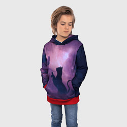 Толстовка-худи детская Star Cat, цвет: 3D-красный — фото 2