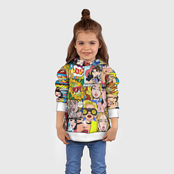 Толстовка-худи детская Pop Art, цвет: 3D-белый — фото 2
