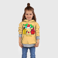 Толстовка-худи детская New Year Pikachu, цвет: 3D-меланж — фото 2