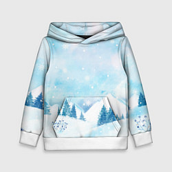 Толстовка-худи детская Новогодняя мечта, цвет: 3D-белый