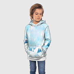 Толстовка-худи детская Новогодняя мечта, цвет: 3D-белый — фото 2