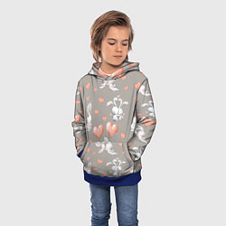 Толстовка-худи детская Влюбленные, цвет: 3D-синий — фото 2