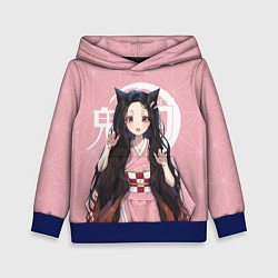 Толстовка-худи детская Nezuko, цвет: 3D-синий