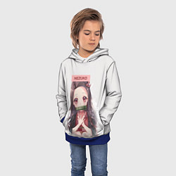 Толстовка-худи детская Nezuko, цвет: 3D-синий — фото 2