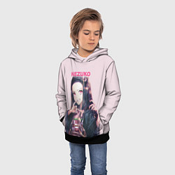 Толстовка-худи детская Nezuko, цвет: 3D-черный — фото 2
