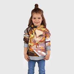 Толстовка-худи детская Клинок Рассекающий Демонов, цвет: 3D-меланж — фото 2