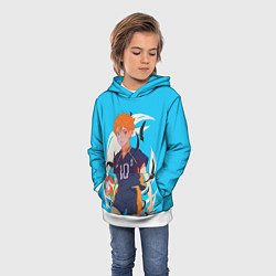 Толстовка-худи детская Хината, цвет: 3D-белый — фото 2