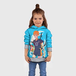 Толстовка-худи детская Хината, цвет: 3D-меланж — фото 2