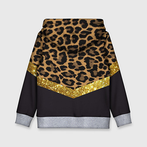 Детская толстовка Леопардовый принт / 3D-Меланж – фото 2
