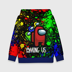 Толстовка-худи детская AMONG US, цвет: 3D-синий