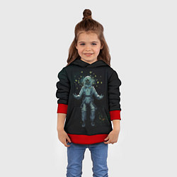 Толстовка-худи детская Космонавт, цвет: 3D-красный — фото 2