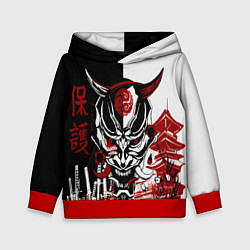 Толстовка-худи детская Самурай Samurai, цвет: 3D-красный