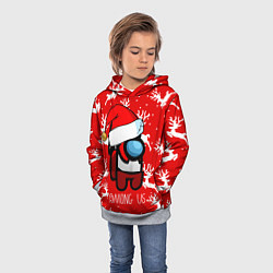 Толстовка-худи детская Новый Год Среди Нас!, цвет: 3D-меланж — фото 2