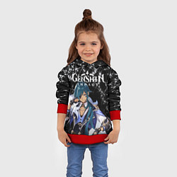 Толстовка-худи детская Enshin Impact, цвет: 3D-красный — фото 2