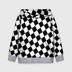 Толстовка-худи детская Клетки, цвет: 3D-меланж