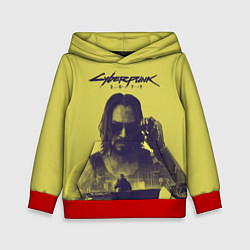 Толстовка-худи детская Cyberpunk 2077, цвет: 3D-красный