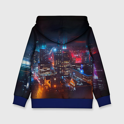 Детская толстовка Найт сити / 3D-Синий – фото 2