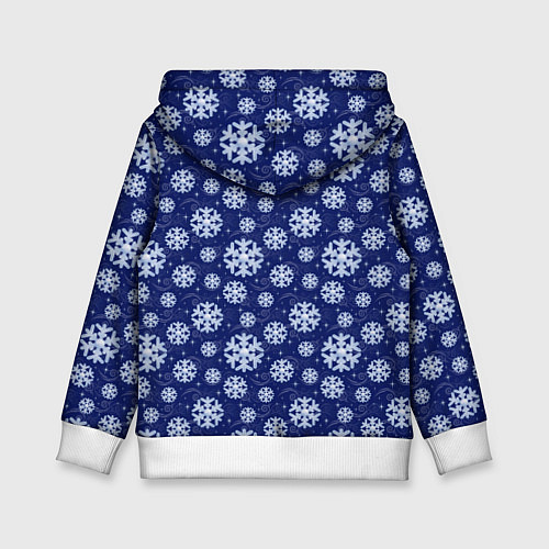 Детская толстовка Снежинки / 3D-Белый – фото 2