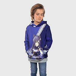 Толстовка-худи детская Genshin Impact, цвет: 3D-меланж — фото 2