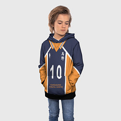 Толстовка-худи детская Волейбол!! ФОРМА ХИНАТЫ, цвет: 3D-черный — фото 2