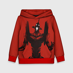 Толстовка-худи детская Евангилион, цвет: 3D-красный