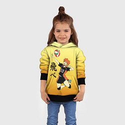 Толстовка-худи детская Fly High Haikyuu!!, цвет: 3D-черный — фото 2