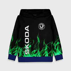 Толстовка-худи детская SKODA, цвет: 3D-синий