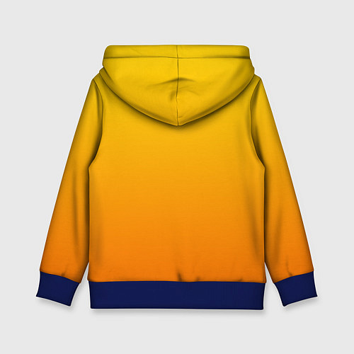 Детская толстовка Оранжевый градиент / 3D-Синий – фото 2