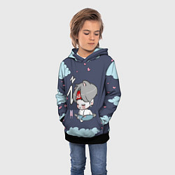 Толстовка-худи детская BTS Sleep, цвет: 3D-черный — фото 2