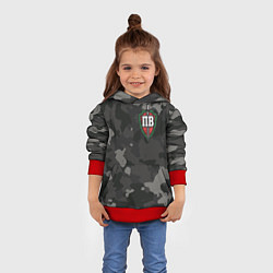 Толстовка-худи детская Пограничные войска, цвет: 3D-красный — фото 2