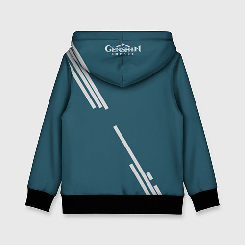 Детская толстовка Кэйа - Genshin Impact / 3D-Черный – фото 2