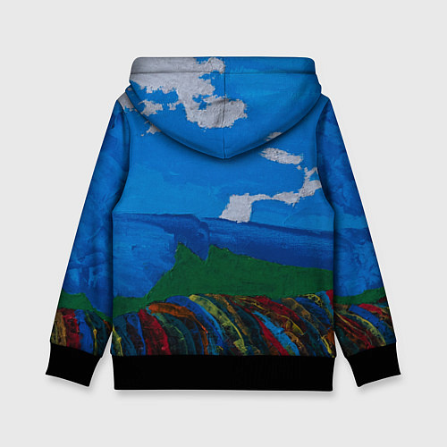 Детская толстовка Разноцветная абстракция / 3D-Черный – фото 2