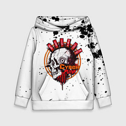 Толстовка-худи детская Cyberpunk 2077, цвет: 3D-белый