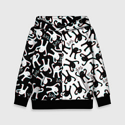 Толстовка-худи детская МЕМ КОТ ЪУЪ СЪУКА, цвет: 3D-черный