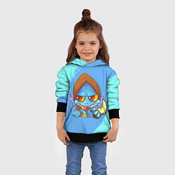 Толстовка-худи детская Сларк Dota 2, цвет: 3D-черный — фото 2