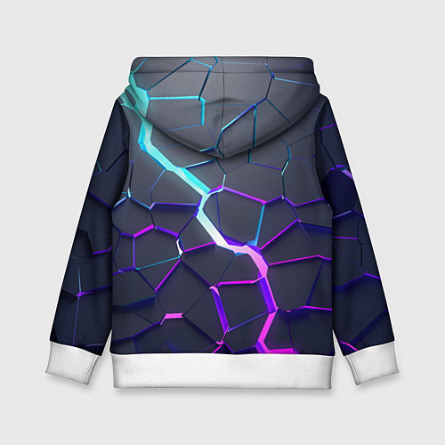 Детская толстовка НЕОНОВЫЙ РАЗЛОМ 3Д РАЗЛОМ / 3D-Белый – фото 2