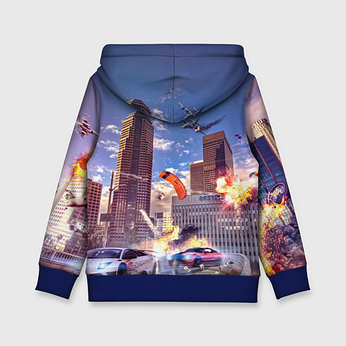 Детская толстовка ЭКШЕН Grand Theft Auto V / 3D-Синий – фото 2