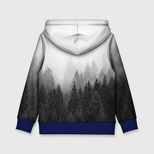 Детская толстовка Туманный лес / 3D-Синий – фото 2