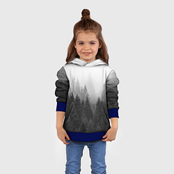 Толстовка-худи детская Туманный лес, цвет: 3D-синий — фото 2